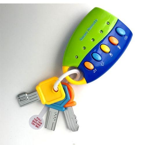 2019 Brand New Educational Musical Toy Colorful Flash Sounds Remote Car Voices Key Pretend Play Toys Baby Musical Car Key Toy