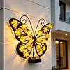 LED Solar-Powered Wall Lamp Hollow Out Wall Decoration Light Wrought Iron Decorative Light IP65 Waterproof Solar Ambient Landscape Lights for Villa Garden Courtyard Decor