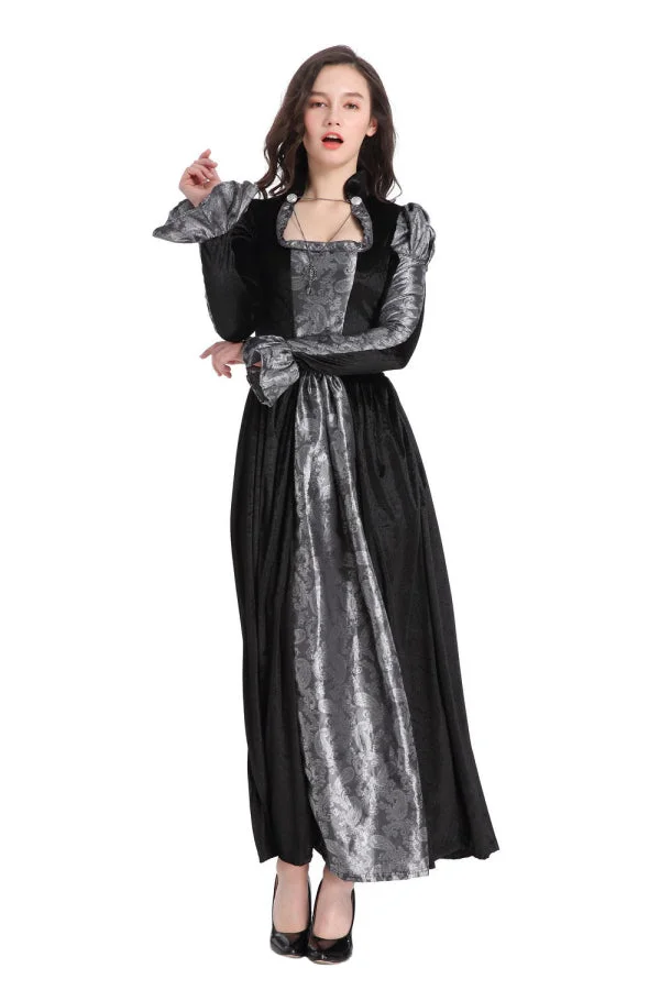 Gothic Evil Queen Costume For Adult-elleschic