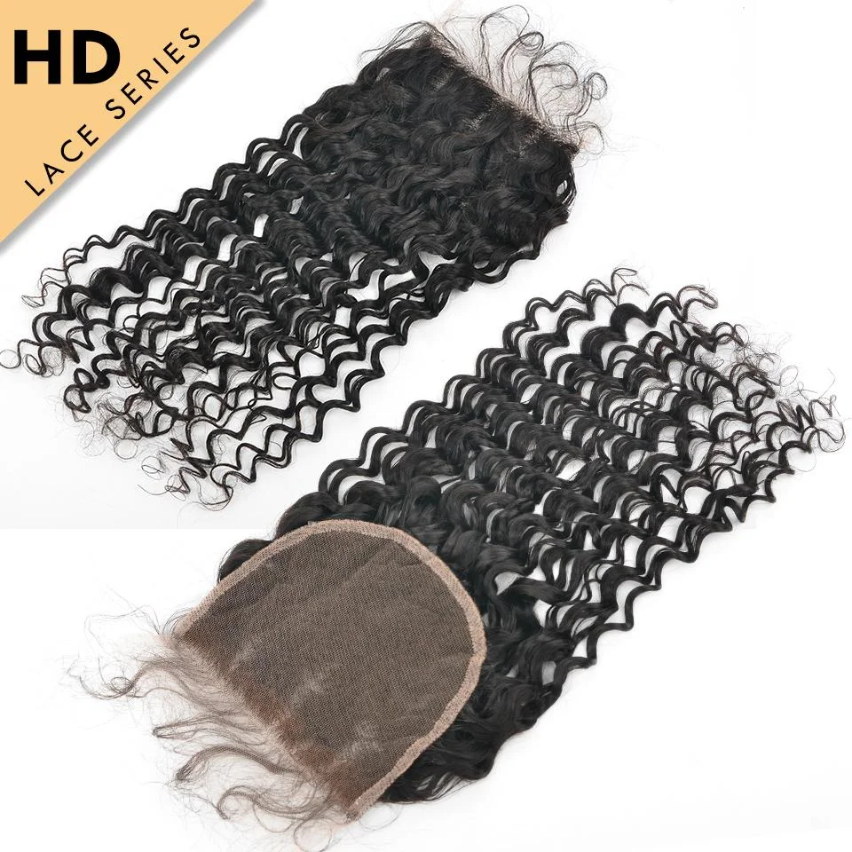 Yvonne HD Lace Closure 4*4 & 5*5 Italian Curly HD Swiss Lace Free Part Virgin Human Hair with Baby Hair 