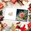 6PCS Xmas Flower DIY Diamond Art Greeting Cards Congratulations Cards & Gifts