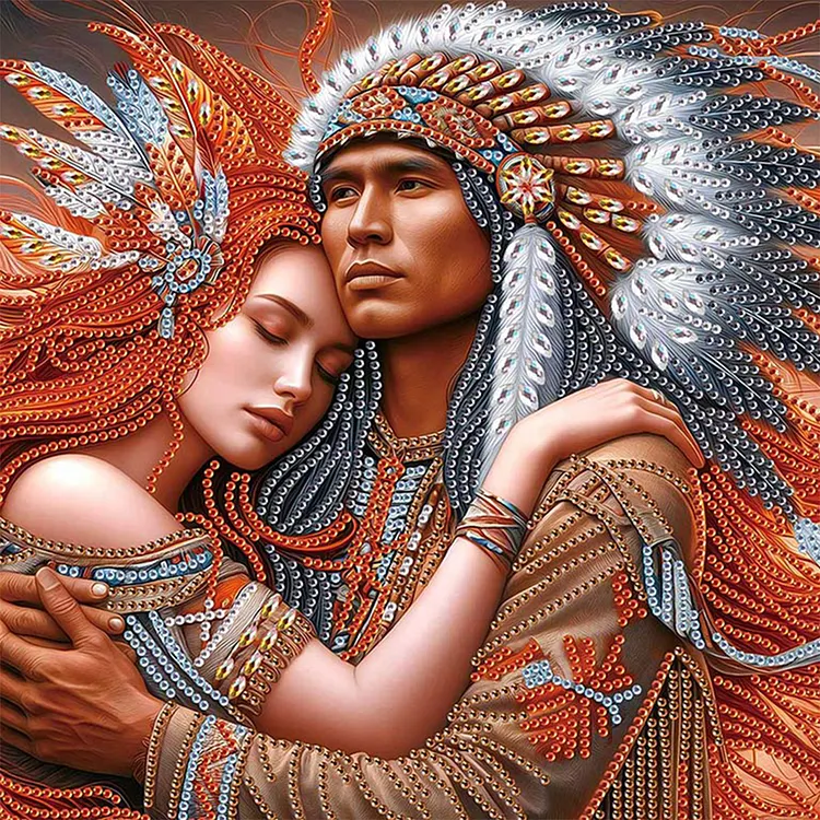 Indians 30*30cm (Canvas) Special Shaped Drill Diamond Painting gbfke
