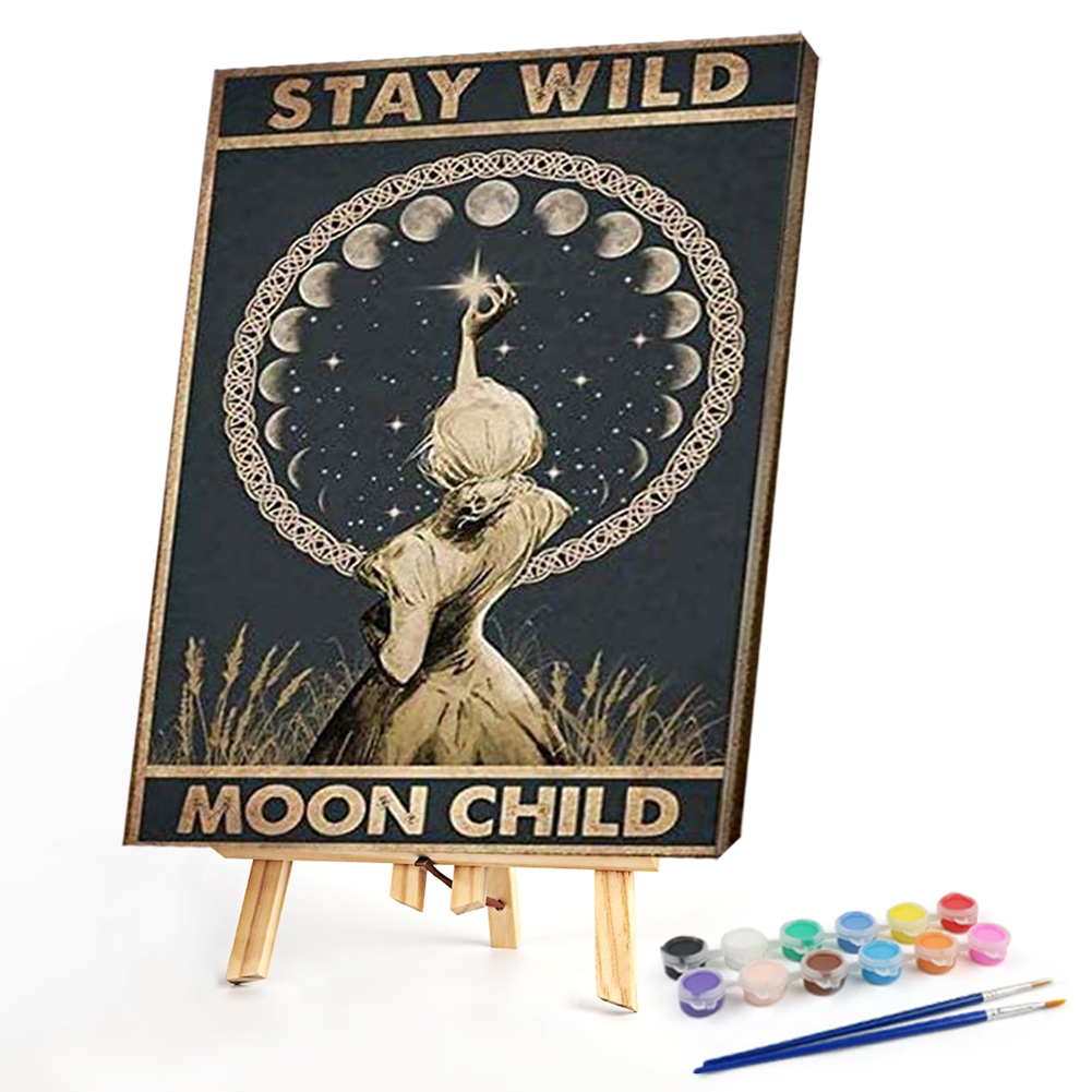 

40*50CM - Paint By Numbers - Retro Poster Witch, 501 Original