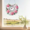 DIY Flowers 5D Hanging Clock Art Craft for Living Room Decoration
