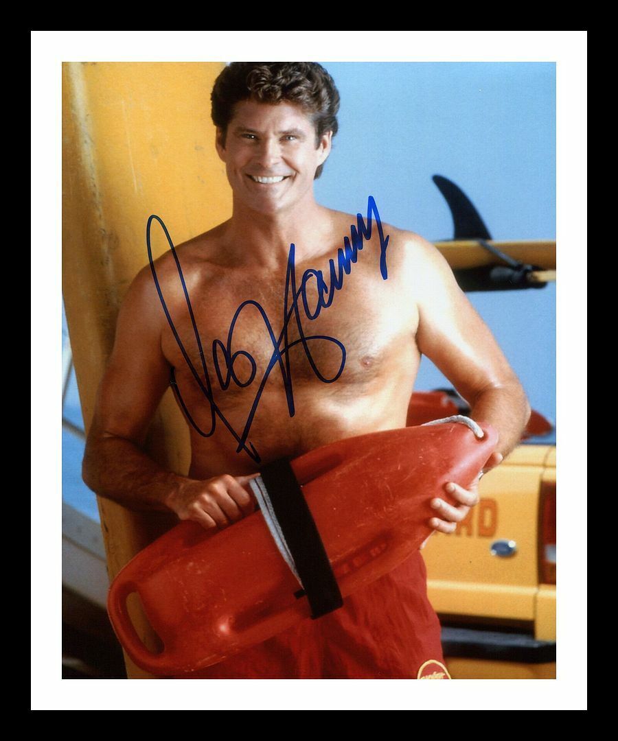 David Hasselhoff - Baywatch Autographed Signed & Framed Photo Poster painting