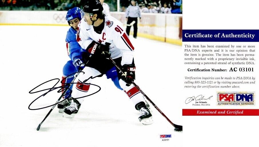 Joe Sakic Signed TEAM CANADA 8x10 Photo Poster painting - Colorado Avalanche 2x Champs + PSA/DNA