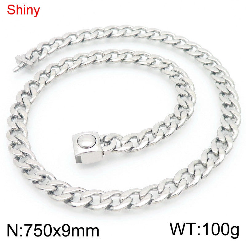 Stainless Steel NK Chain Bracelet Fashion Personality Titanium Steel Figaro Chain Necklace