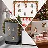 6PCS Snowman DIY Pearl Diamond Painting Christmas Fridge Magnets, Sparkling Rhinestone Refrigerator Magnet Craft Kit for Home Decor & Gifts