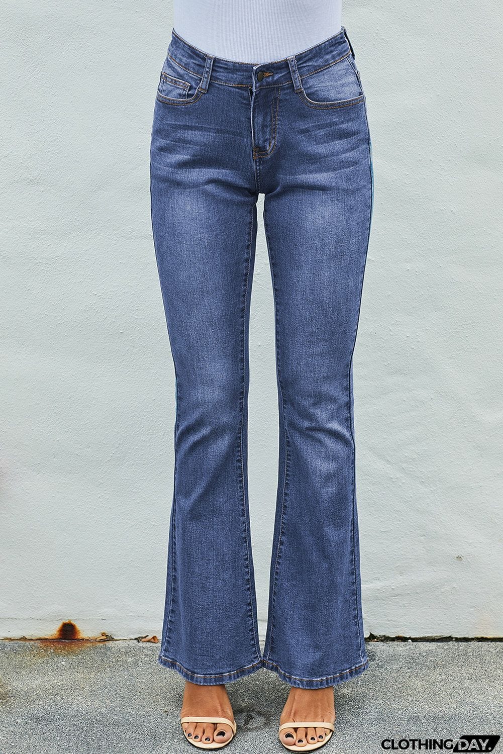 Wash Vintage Wide Leg Jeans