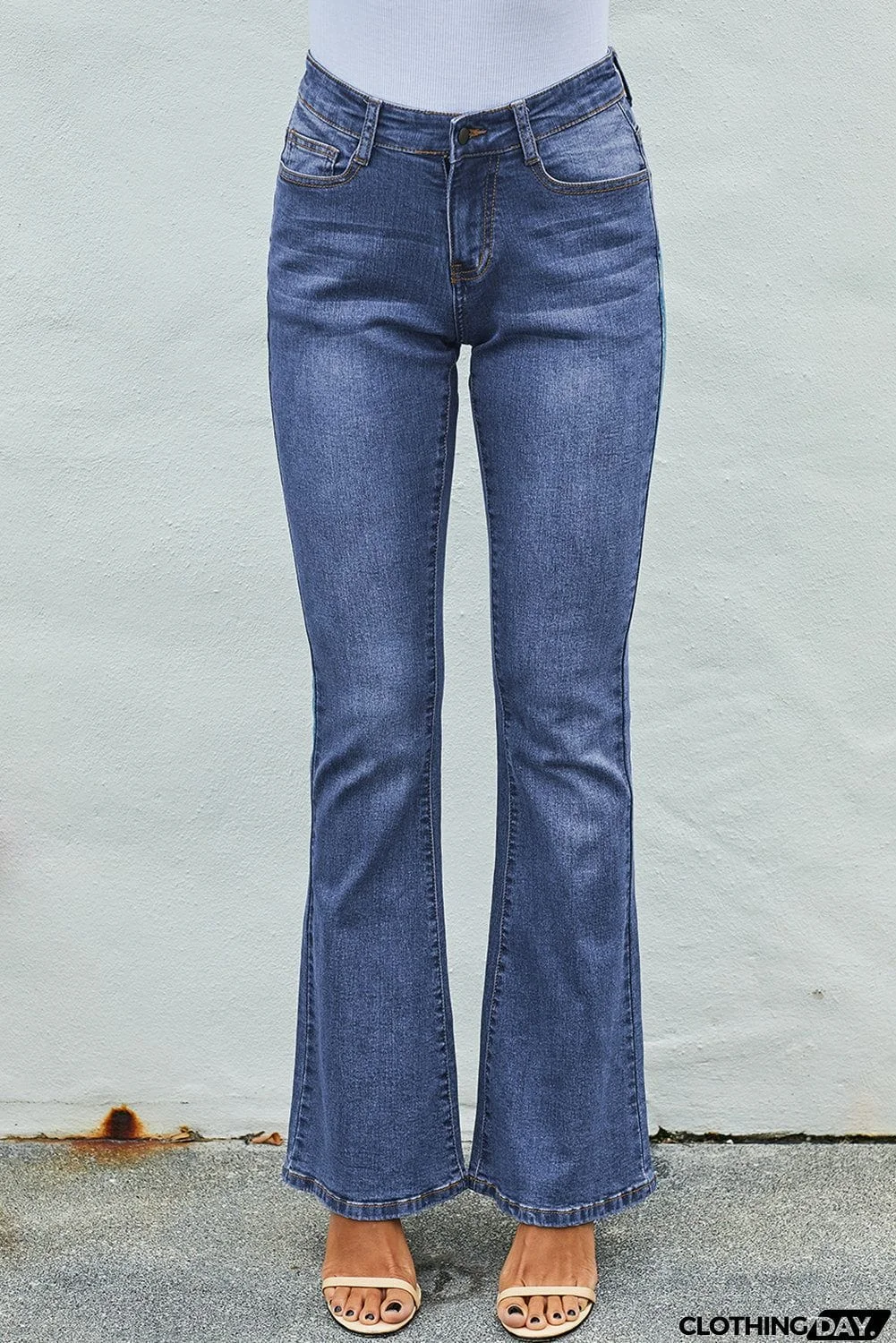 Wash Vintage Wide Leg Jeans