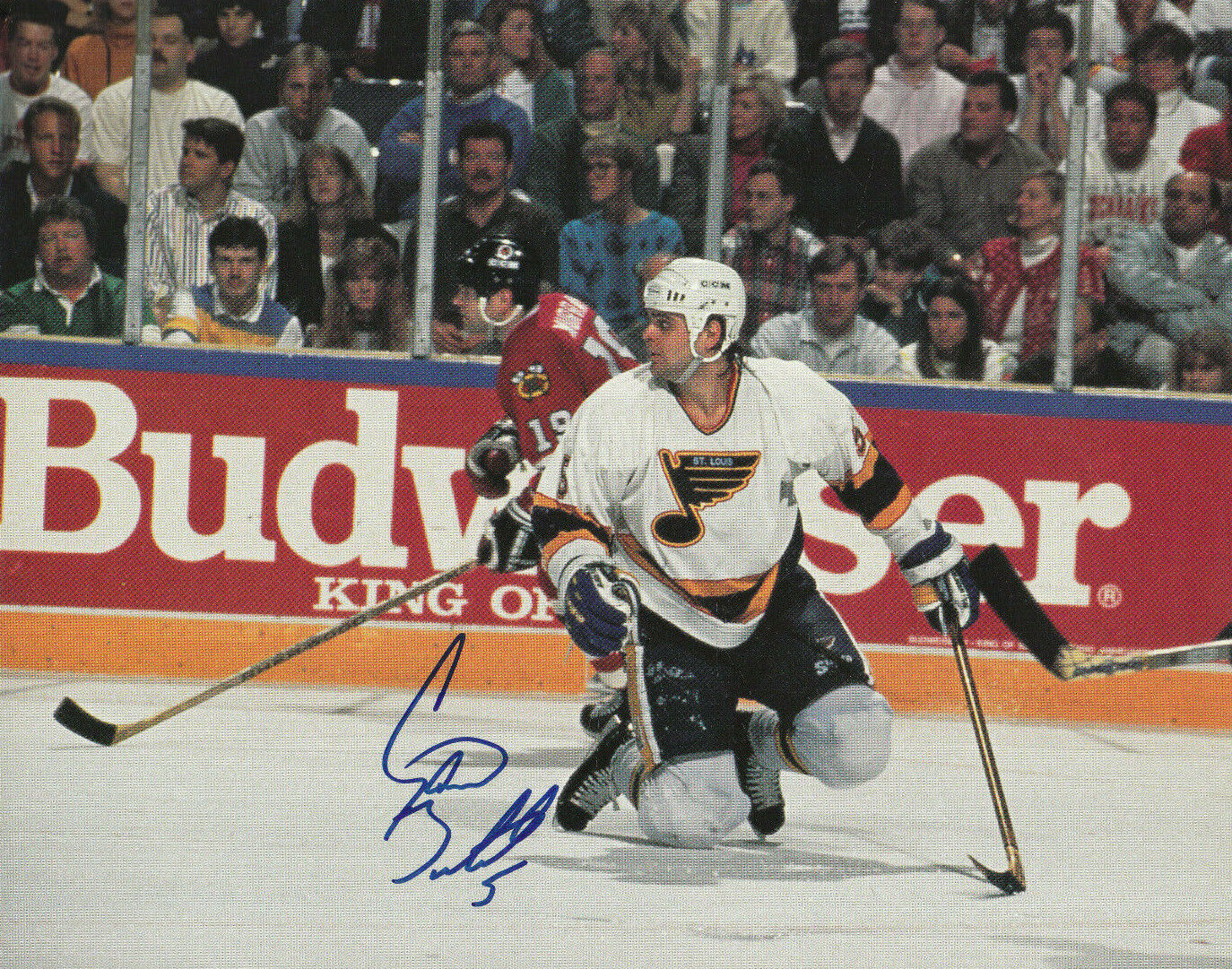 GARTH BUTCHER AUTOGRAPH SIGNED 8X10 Photo Poster painting ST. LOUIS BLUES COA