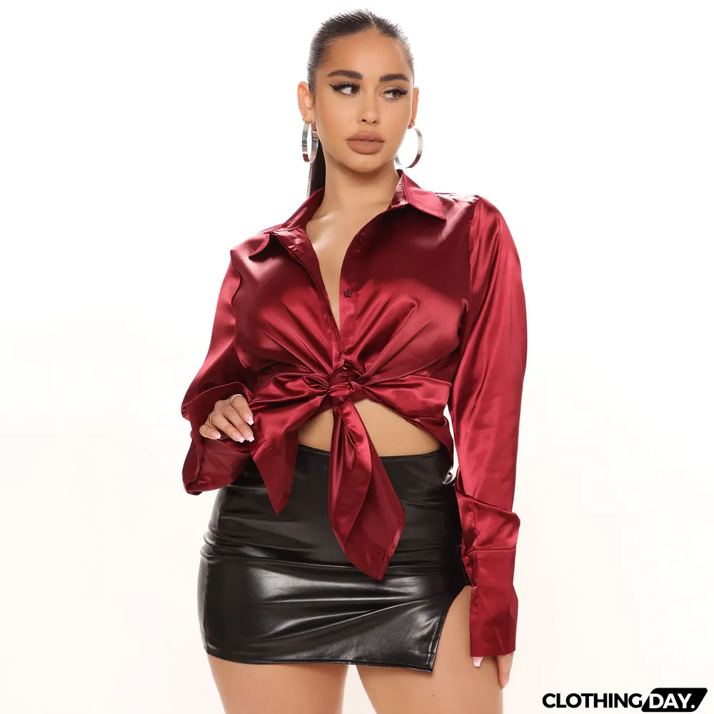 Summer Women Fashion Casual Long-Sleeved Irregular Long Shirt