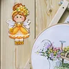 Daffodils DIY Cross Stitch Kit 14CT Thread Art Needlework Fridge Magnets 7x11cm tapestrymarket