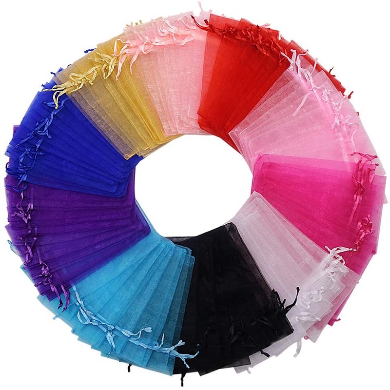 

100pcs Organza Gift Bags, Champagne, 501 Original