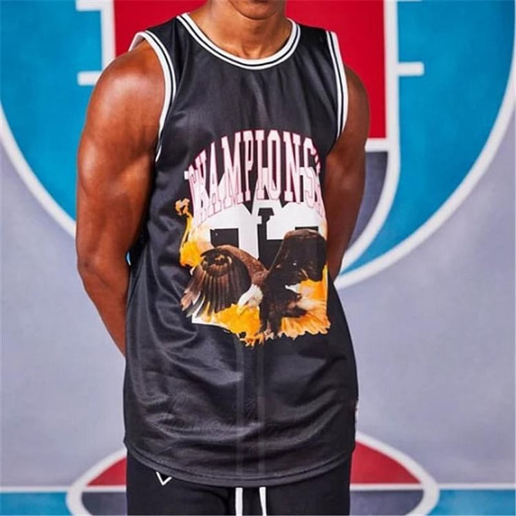 Eagle soaring print sports vest