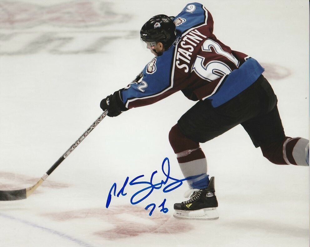 PAUL STASTNY SIGNED COLORADO AVALANCHE 8x10 Photo Poster painting #4 Autograph