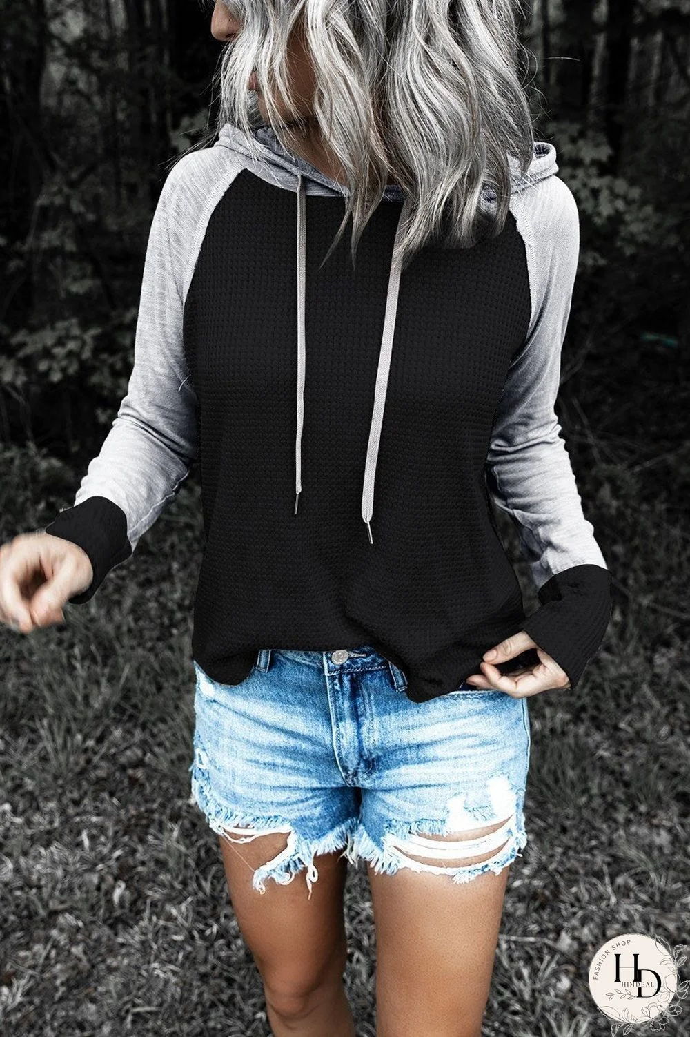 Casual  Plain Joint Long Sleeve Top