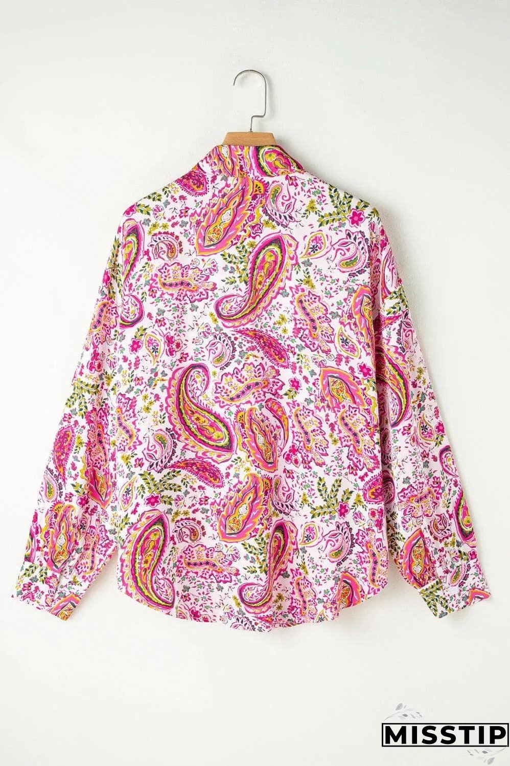Pink Floral Paisley Printed Casual Shirt