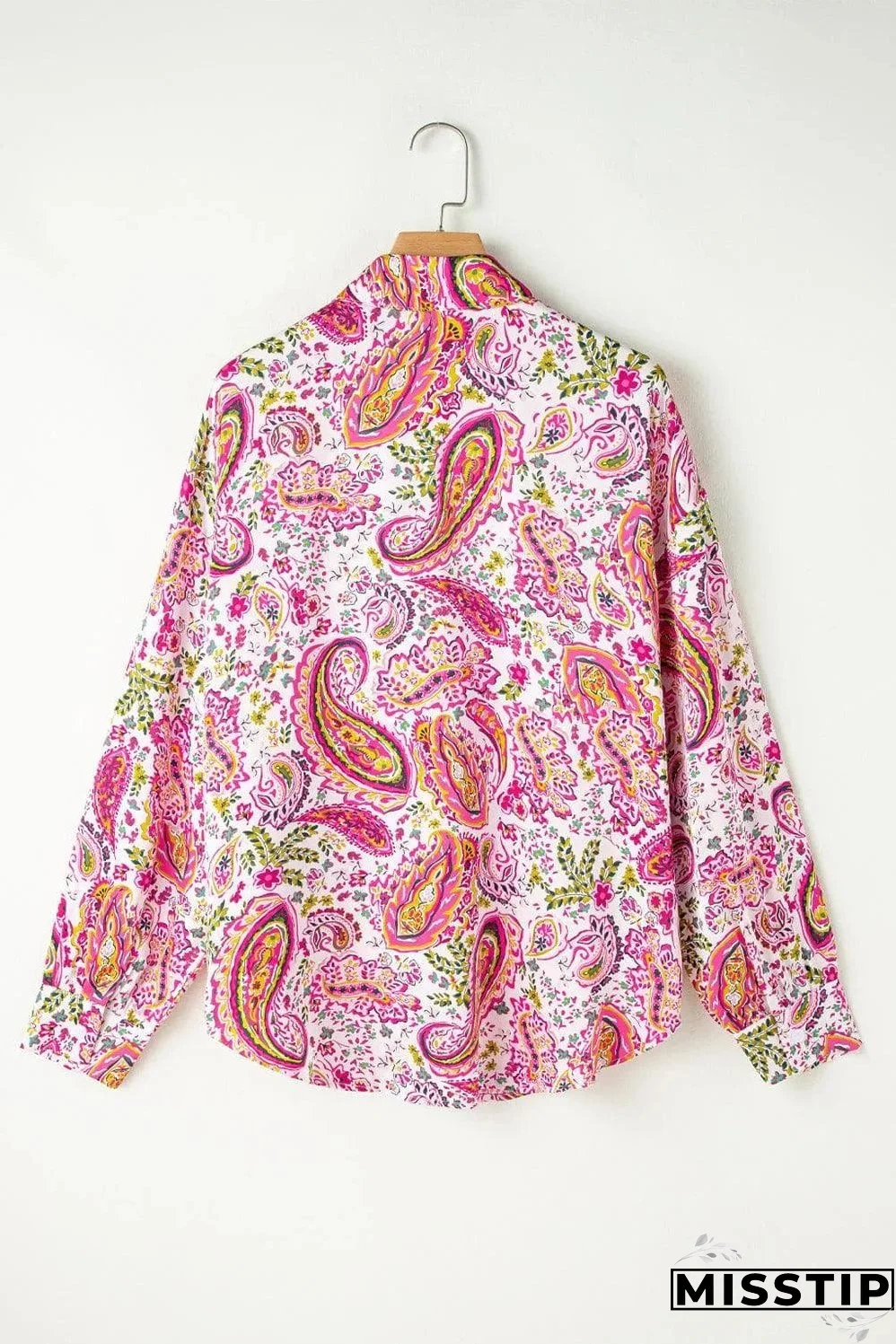 Pink Floral Paisley Printed Casual Shirt