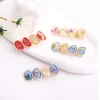6PCS Floral Drop Glue Barrettes Hair Clips