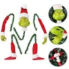 5PCS Arm Leg Head Ornaments Holder Grinch Xmas for Xmas Party for Christmas Tree
