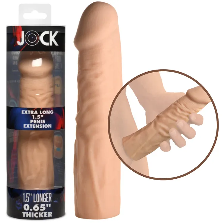 pornhint Pornhint Realistic Extra Long Male Penis Extension Sleeve Extender Lifelike Cock Sheath Toy
