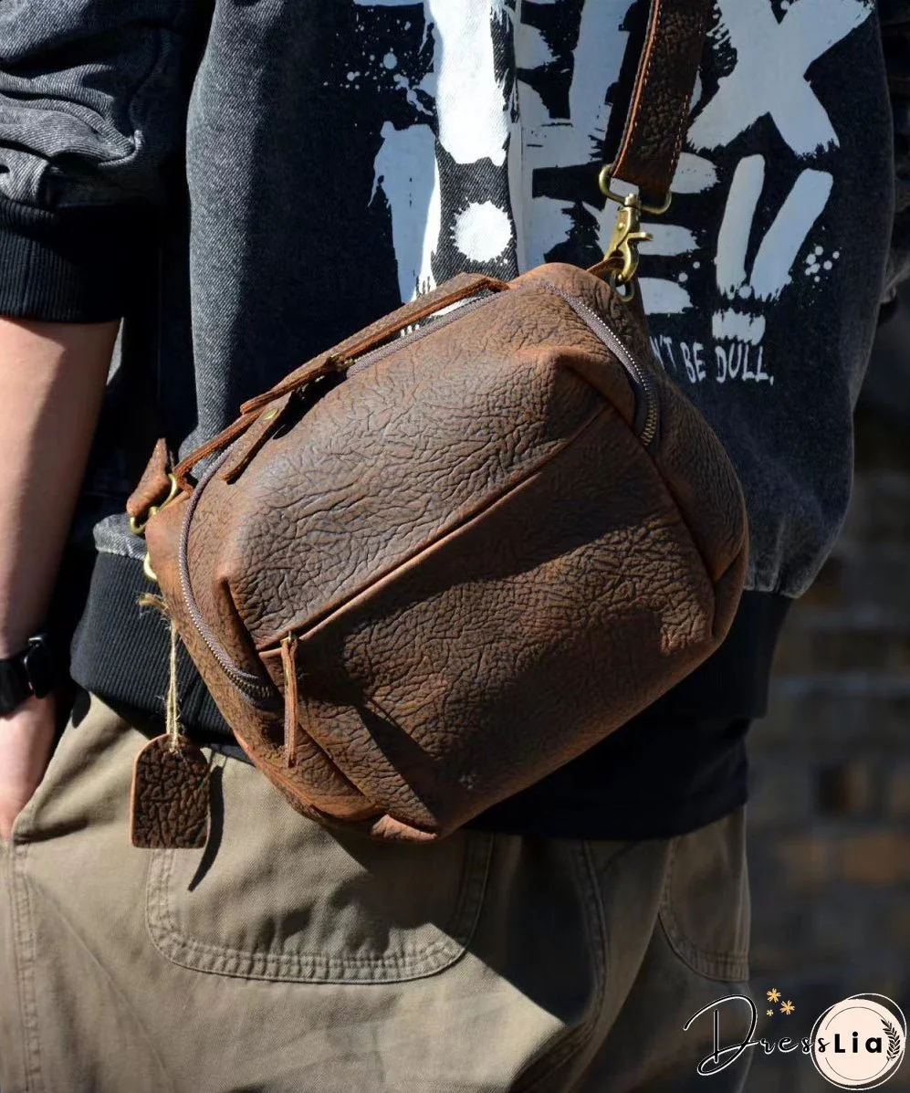 Original New Durable Cowhide Crossbody Bag