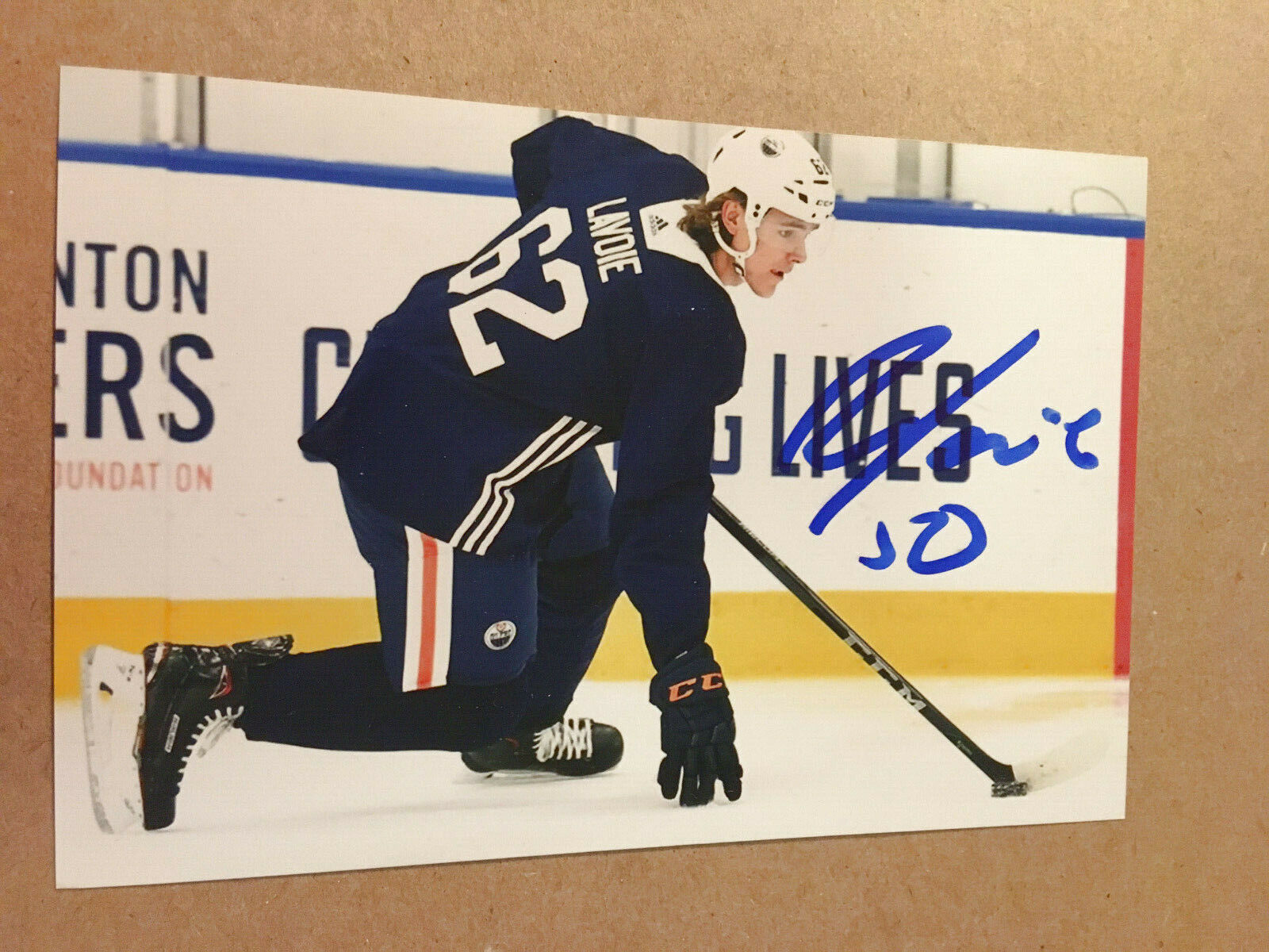 Raphael Lavoie SIGNED autographed 4x6 Photo Poster painting EDMONTON OILERS