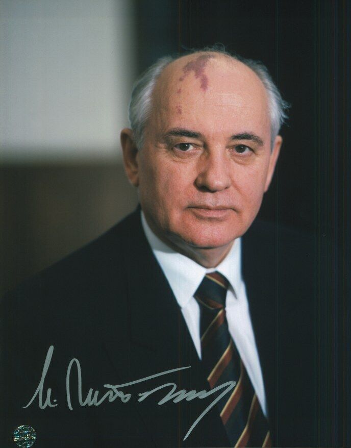 MIKHAIL GORBACHEV Autographed Original 8x10 Photo Poster painting LOA TTM