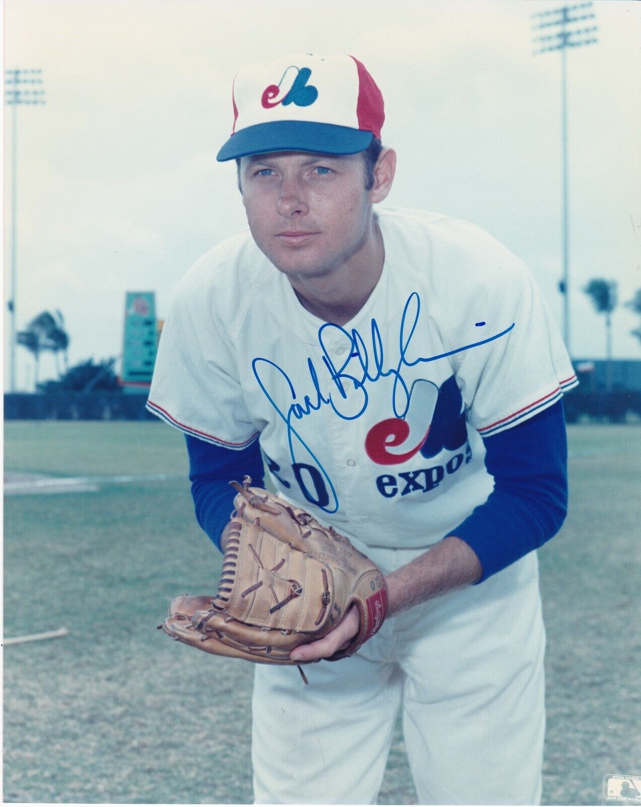 JACK BILLINGHAM MONTREAL EXPOS ACTION SIGNED 8x10