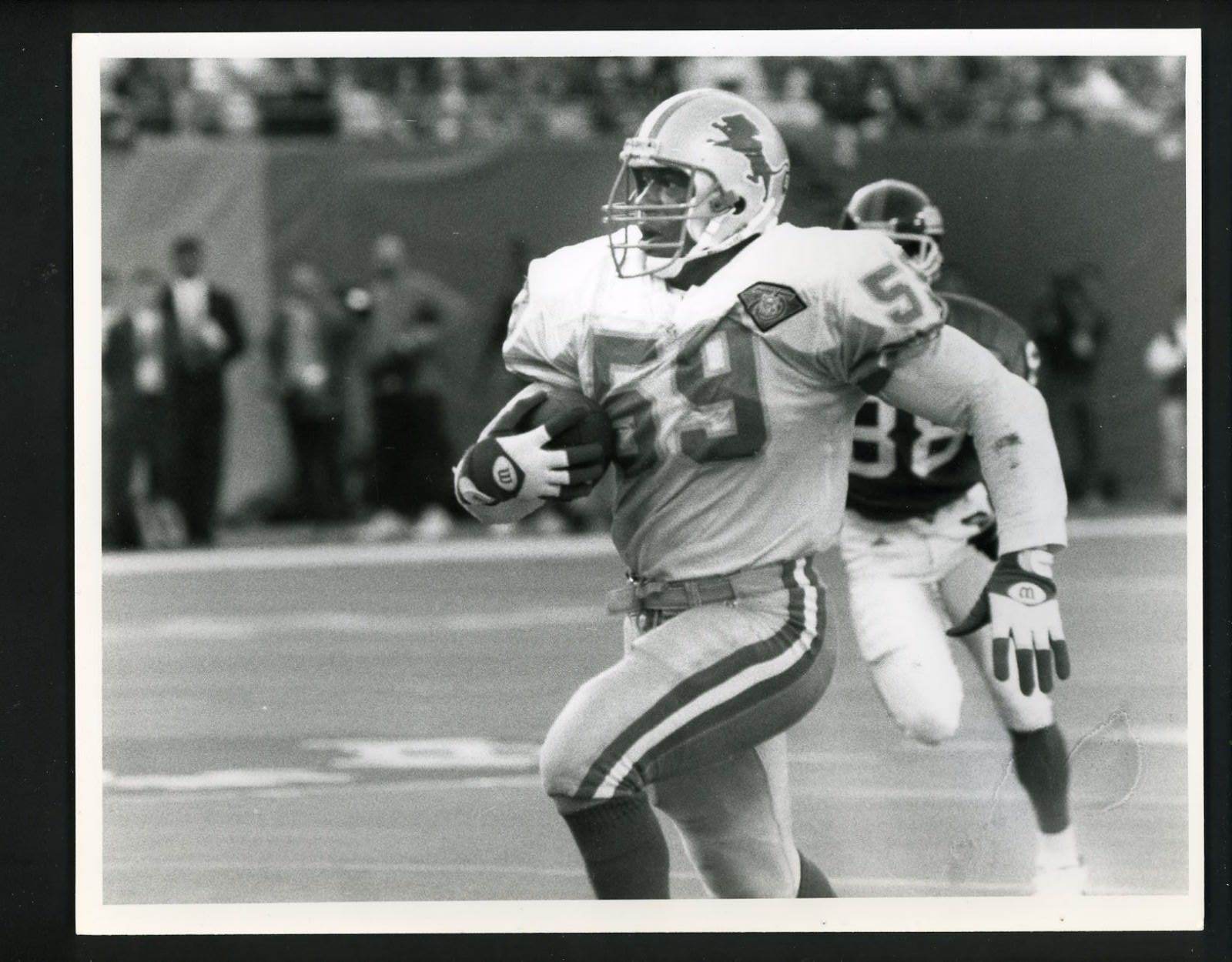 Mike Johnson TOUCHDOWN 1994 Press Original Photo Poster painting by Bob Olen Detroit Lions