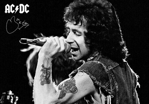 ACDC POSTER BON SCOTT SIGNED 2 - HIGH GLOSS Photo Poster painting POSTERS - INSERTS FOR FRAMING