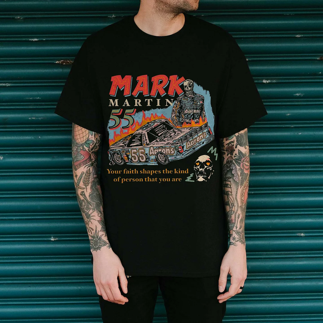 Mark Martin Skeleton Printed Men's T-shirt -  