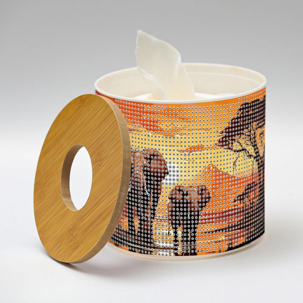 African Elephant DIY Diamond Painting Handmade Tissue Holder Crystal Tissue Box