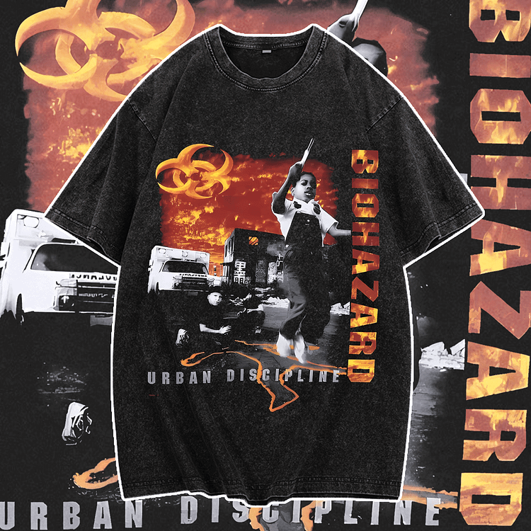 Davidhawaii100% Cotton Casual Bold Retro Virus Double Sided Streetwear T-Shirt - 100% Cotton