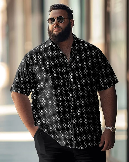 Big & Tall Men's Short Sleeve Shirts | Gradient/Plaid