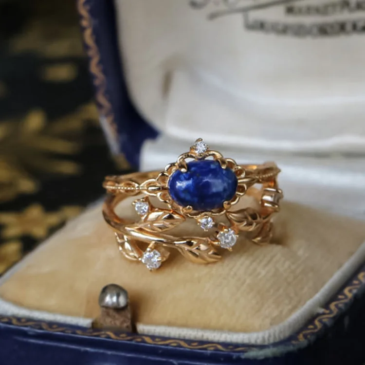 Olivenorma "All thoughts are stars" - Retro Lapis Lazuli Ring
