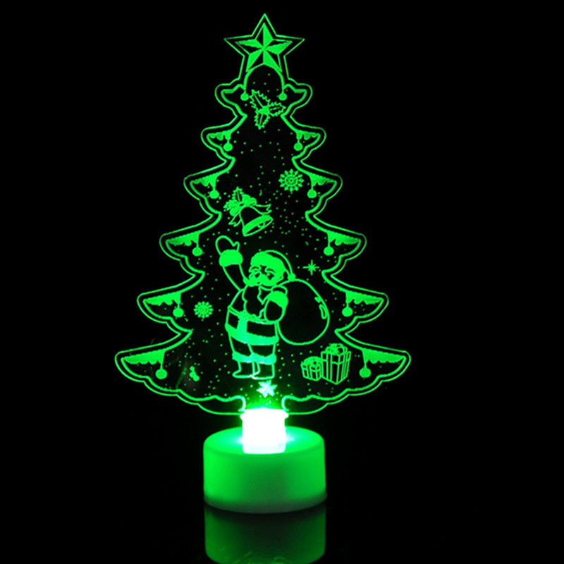 Tegooe 3D Engraved Acrylic LED Mini Night Light - Christmas Decor
