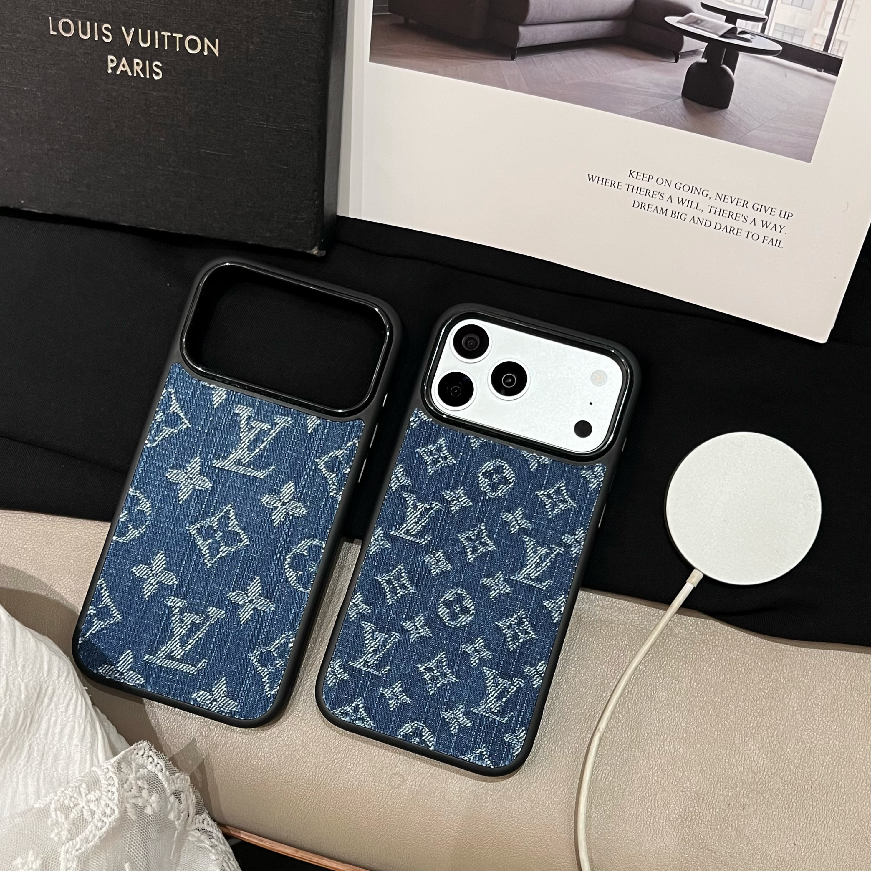 LV Denim Vintage Monogram MagSafe Case for Apple