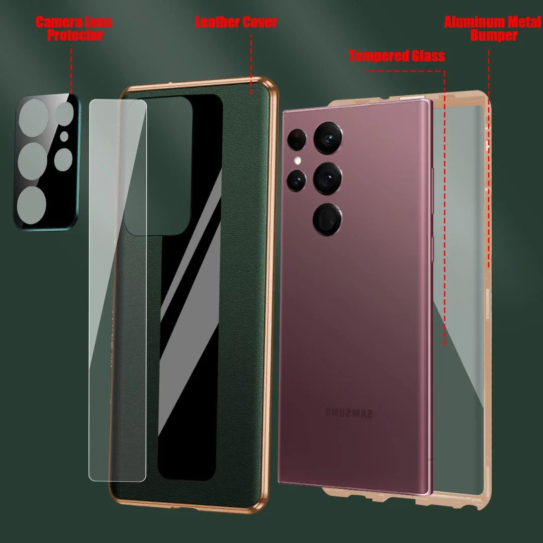 Suitable for Samsung S22/S23 series glass goggles magnetic suction all-inclusive drop-proof mobile phone case