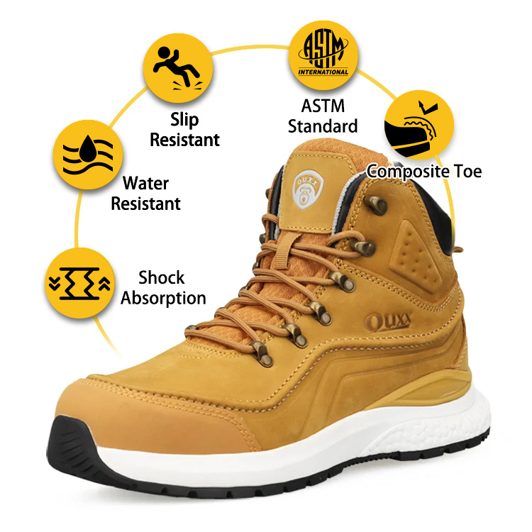 Men's Composite Toe Lightweight Waterproof ESD Non Slip Roofing Welding ...