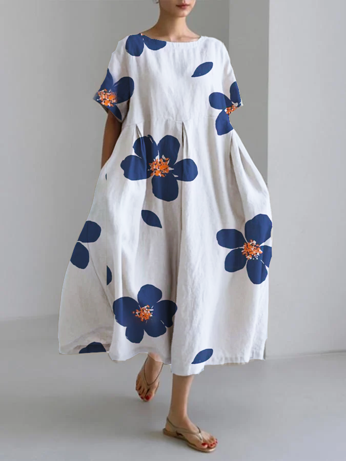 Rotimia Women's printed loose casual dress