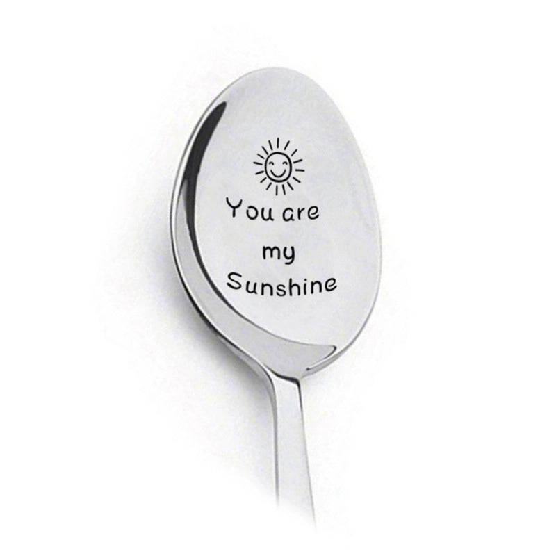 Fashion Letter Stainless Steel Spoon