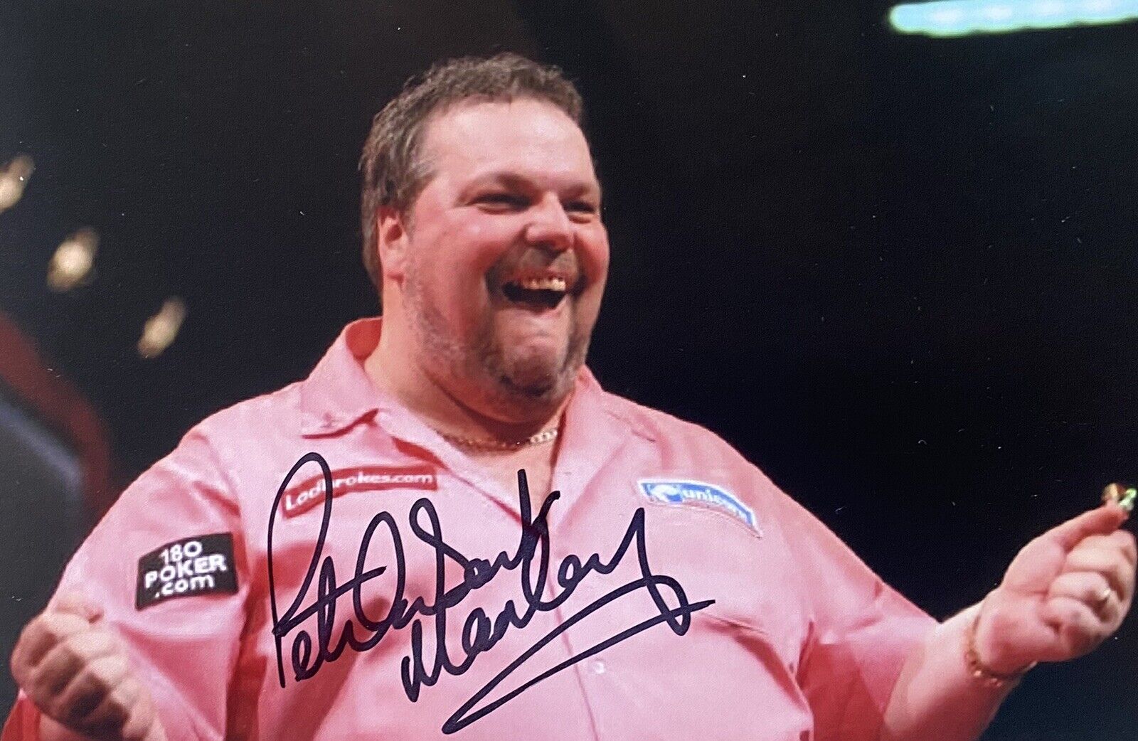 Peter Manley Genuine Hand Signed 6X4 Darts Photo Poster painting