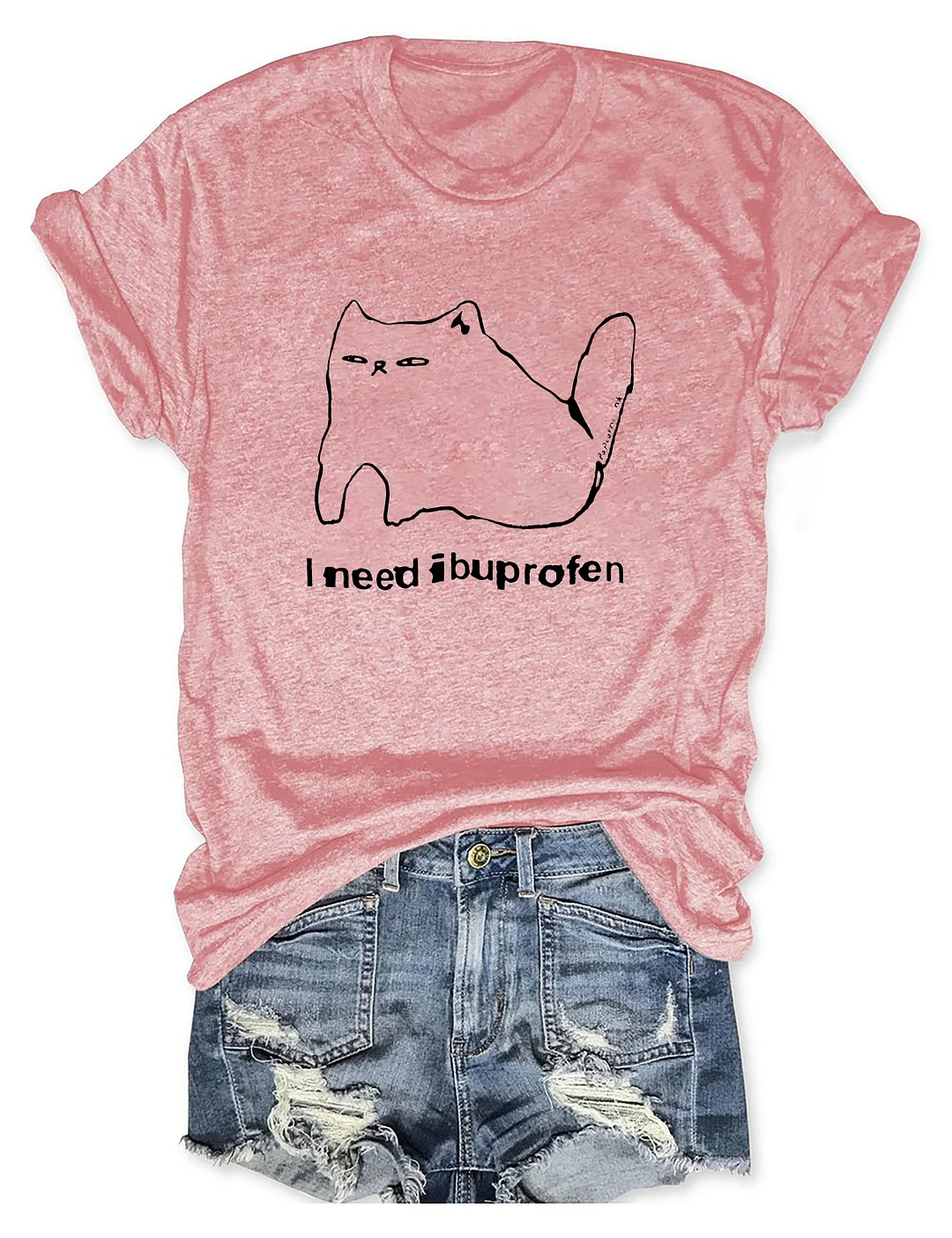 I Need Ibuprofen Funny Cat T-shirt