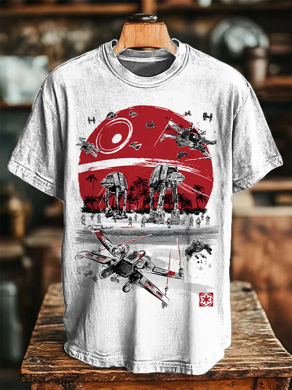 Men's Star Wars Sci-Fi Art Print Casual T-Shirt