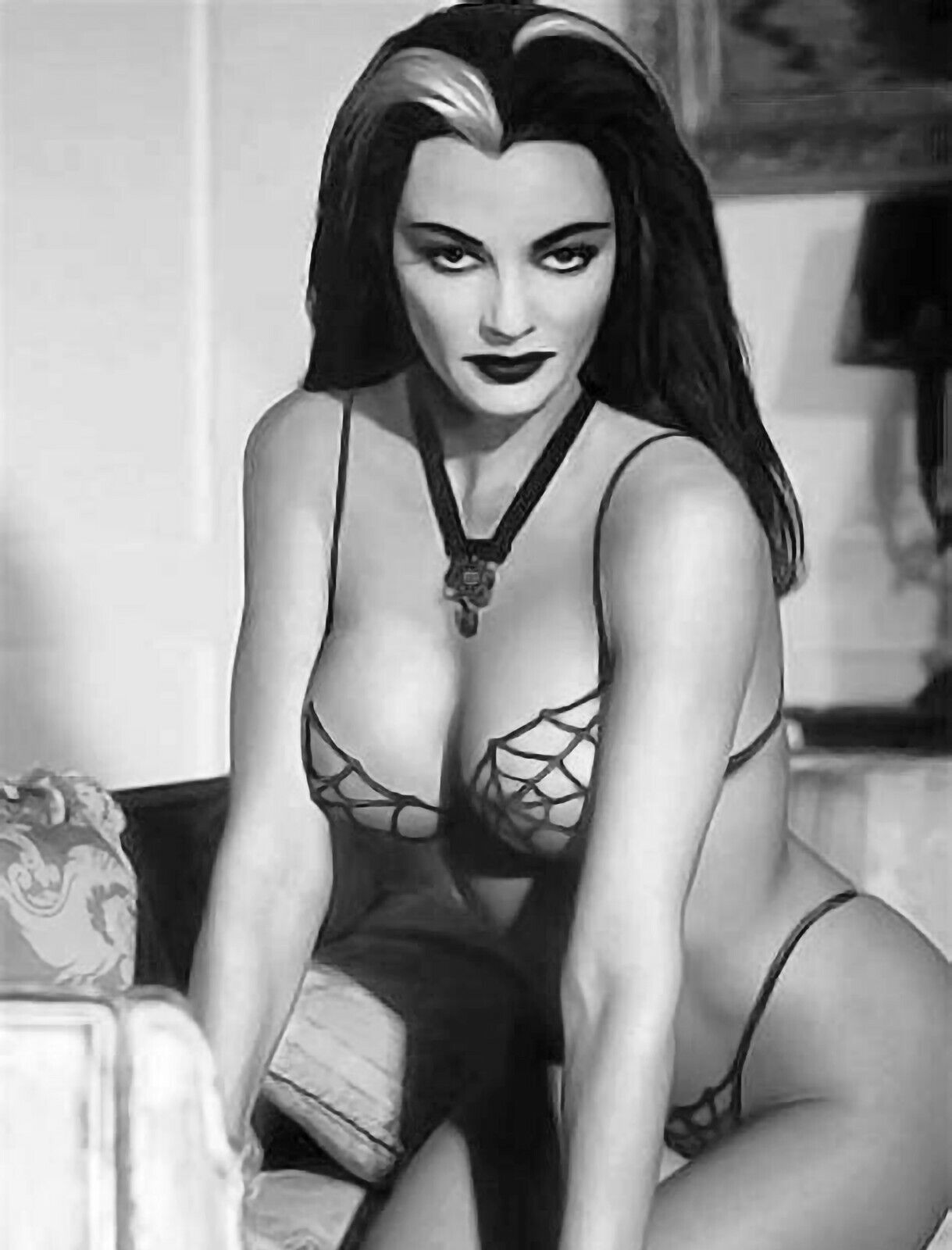 1965 THE MUNSTERS SHOW NAKED YVONNE DE CARLO LILLY 8.5X11 Photo Poster painting PICTURE REPRINT