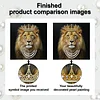 DIY Pearl Painting Crown Lion for Home Wall Decor with Frame(25x25cm)