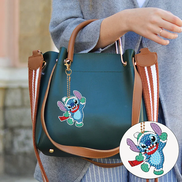 DIY Diamond Art Keychains Diamond Mosaic Kit 5pcs Gem Keychains Lady Bag  Pendant