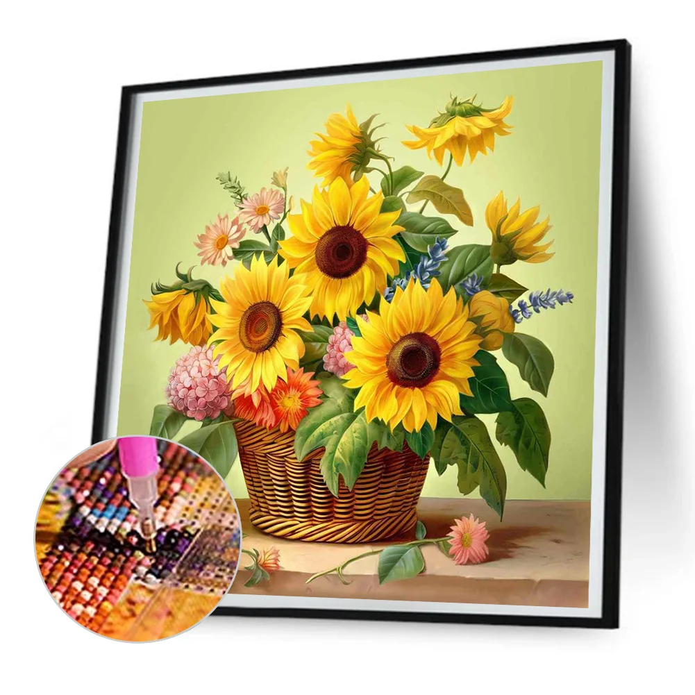 Diamond Painting - Full Round Drill - Sunflower(Canvas|30*30cm)